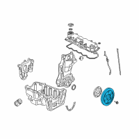 OEM Honda Civic Pulley, Crankshaft Diagram - 13810-PZA-013