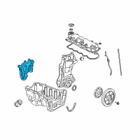 OEM 2003 Honda Civic Pump Assembly, Oil Diagram - 15100-PZA-003