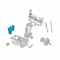 OEM 2009 Honda Civic Pump Assembly, Oil Diagram - 15100-PZA-003