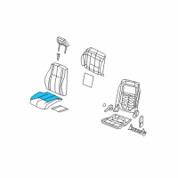 OEM 2007 Jeep Compass Seat Cushion Foam Diagram - 68001647AA