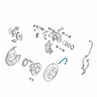 OEM 2015 Hyundai Elantra GT Hose-Brake Rear, LH Diagram - 58737-A5300