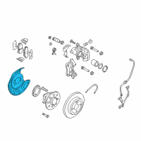 OEM 2015 Kia Forte Koup Splash Shield, Left Diagram - 583903X000