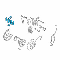 OEM 2015 Hyundai Elantra GT Rear Disc Brake Pad Kit Diagram - 58302-A5B30