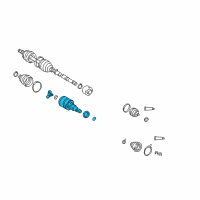 OEM 2003 Pontiac Vibe Housing, Front Wheel Drive Shaft Tri-Pot Joint Diagram - 88972683