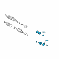 OEM 2006 Pontiac Vibe Boot Kit, Front Wheel Drive Shaft Tri-Pot & Cv Joint Diagram - 88972759