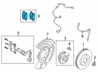 OEM Nissan Rogue Pad Kit-Disc Brake, Front Diagram - D1060-6RA0A
