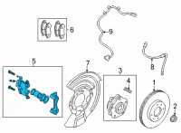 OEM Nissan Rogue CALIPER Assembly-Front RH, W/O Pad & SHIM Diagram - 41001-6RA0A