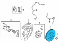 OEM Nissan Rogue Rotor-Disc Brake, Front Diagram - 40206-6RA0A