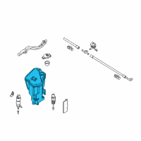 OEM 2005 BMW 325Ci Windshield/Headlamp Washer Fluid Reservoir Diagram - 61-67-7-008-057