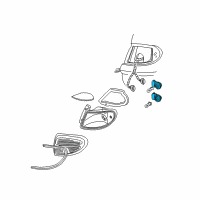 OEM 2001 Mercury Sable Tail Light Holders Diagram - XF1Z13411BA