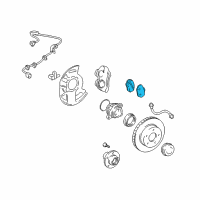 OEM 2020 Toyota 4Runner Front Pads Diagram - 04465-35330