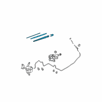 OEM Nissan Versa Rear Window Wiper Arm Assembly Diagram - 28780-EL000