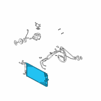 OEM 2001 Hyundai Elantra Condenser Assembly-Cooler Diagram - 97606-2D000