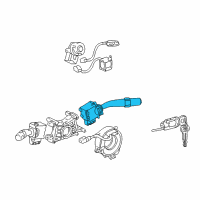 OEM Toyota Corolla Wiper Switch Diagram - 84652-02170