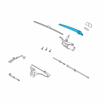 OEM 2009 BMW X5 Windshield Wiper Arm With Blade Diagram - 61-62-7-206-357