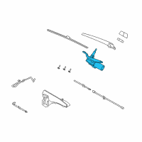 OEM BMW Rear Window Wiper Motor Diagram - 67-63-6-942-165