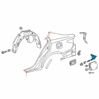 OEM 2014 Lexus ES300h Lock Assembly, Fuel Lid Diagram - 77030-33090