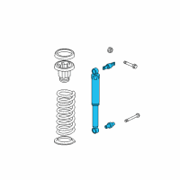 OEM Honda Pilot Shock Absorber Assembly, Rear Diagram - 52610-SZA-A51