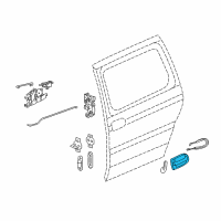 OEM Oldsmobile Silhouette Handle, Outside Diagram - 10322224