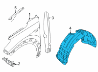 OEM Hyundai Tucson GUARD ASSY-FRONT WHEEL, LH Diagram - 86811-N9000