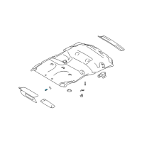 OEM 2004 Mercury Marauder Visor Lamp Bulb Diagram - F3XY-13466-D