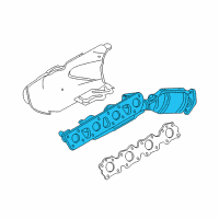 OEM 2011 Infiniti FX50 Manifold Exhaust W/CAT, LH Diagram - 14002-1CA0A