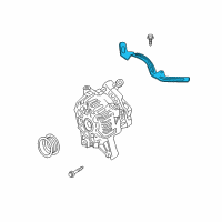 OEM 2004 Lincoln Navigator Alternator Mount Bracket Diagram - 2L7Z-10153-BA