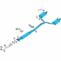 OEM 2015 Lincoln MKT Muffler & Pipe Diagram - DE9Z-5230-C