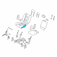 OEM 2009 Chrysler Aspen Rear Seat Cushion Left Diagram - 1FU291J3AA