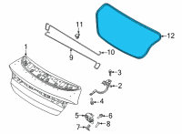 OEM 2022 Kia K5 W/STRIP-Trunk Lid Op Diagram - 81061L3000