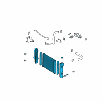 OEM Lexus Radiator Assembly Diagram - 16400-50313