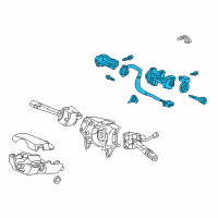 OEM 2002 Honda Accord Lock Assy., Steering Diagram - 35100-S84-A23