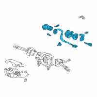 OEM 2001 Honda Accord Lock Assy., Steering Diagram - 35100-S84-A23