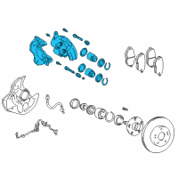 OEM 2000 Lexus GS300 Front Passenger Disc Brake Cylinder Assembly Diagram - 47730-30430