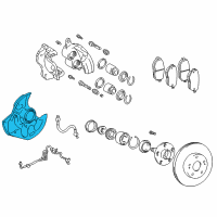 OEM 2005 Lexus GS300 Cover, Disc Brake Dust, Front LH Diagram - 47782-30210
