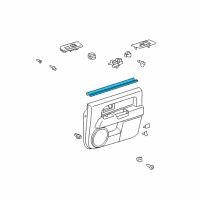 OEM Toyota FJ Cruiser Belt Weatherstrip Diagram - 68172-35050