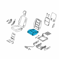 OEM 2005 Ford Freestyle Seat Cushion Pad Diagram - 5F9Z-7463840-AA