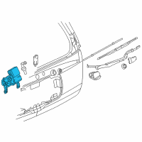 OEM 2006 GMC Envoy XL Motor, Rear Window Wiper Diagram - 25805561