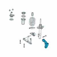 OEM 2019 Honda Passport Knuckle Left, Front Diagram - 51216-TGS-A01