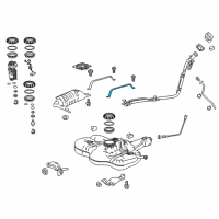 OEM Honda Fit Band, Driver Side Fuel Tank Mounting Diagram - 17522-T5R-A00