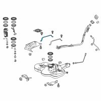 OEM 2018 Honda Fit Band, Passenger Side Fuel Tank Mounting Diagram - 17521-T5R-A00