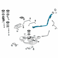 OEM 2015 Honda Fit Pipe Complete, Fuel Filler Diagram - 17660-T5R-A01