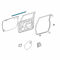 OEM Toyota Belt Weatherstrip Diagram - 68162-35073