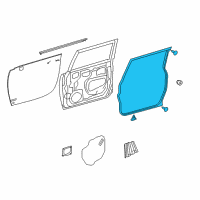 OEM Toyota FJ Cruiser Door Weatherstrip Diagram - 67862-35092