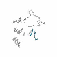 OEM 2009 Lexus RX350 Power Steering Pressure Feed Tube Assembly Diagram - 44410-0E021