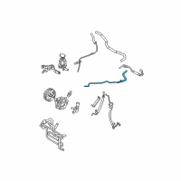 OEM 2008 Lexus RX350 Steering Gear Outlet Return Hose Diagram - 44416-0E021