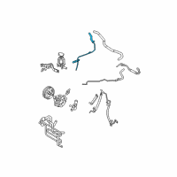 OEM Lexus RX350 Power Steering Return Tube Sub-Assembly Diagram - 44406-0E020