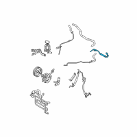 OEM 2008 Lexus RX350 Power Steering Return Tube Assembly Diagram - 44420-0E020