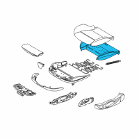 OEM 2010 BMW M6 Foam Section, Seat Diagram - 52-10-7-052-352