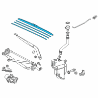 OEM 2017 Toyota Highlander Front Blade Diagram - 85212-0E050